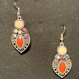 Vintage-Inspired Boho Gemstone Drop Earrings